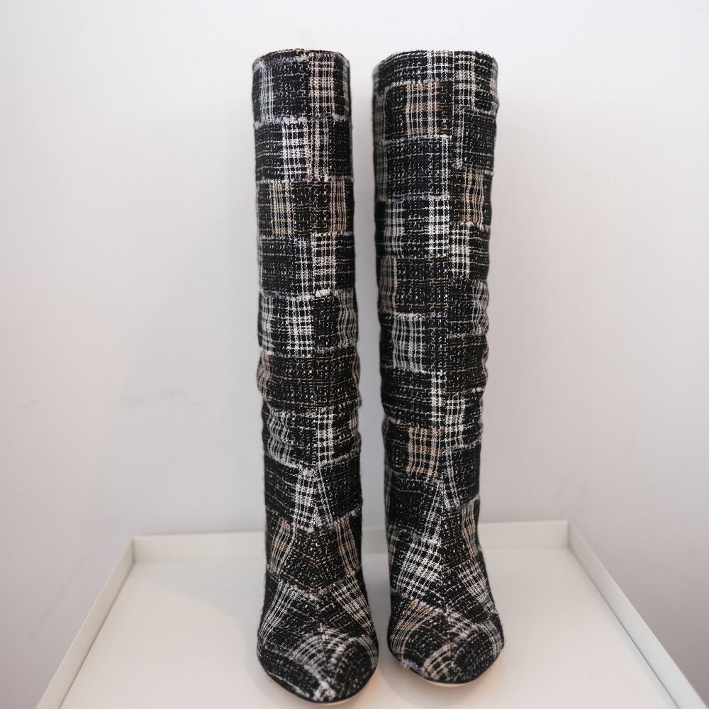 SJP by Sarah Jessica Parker Black and White Heeled Boots